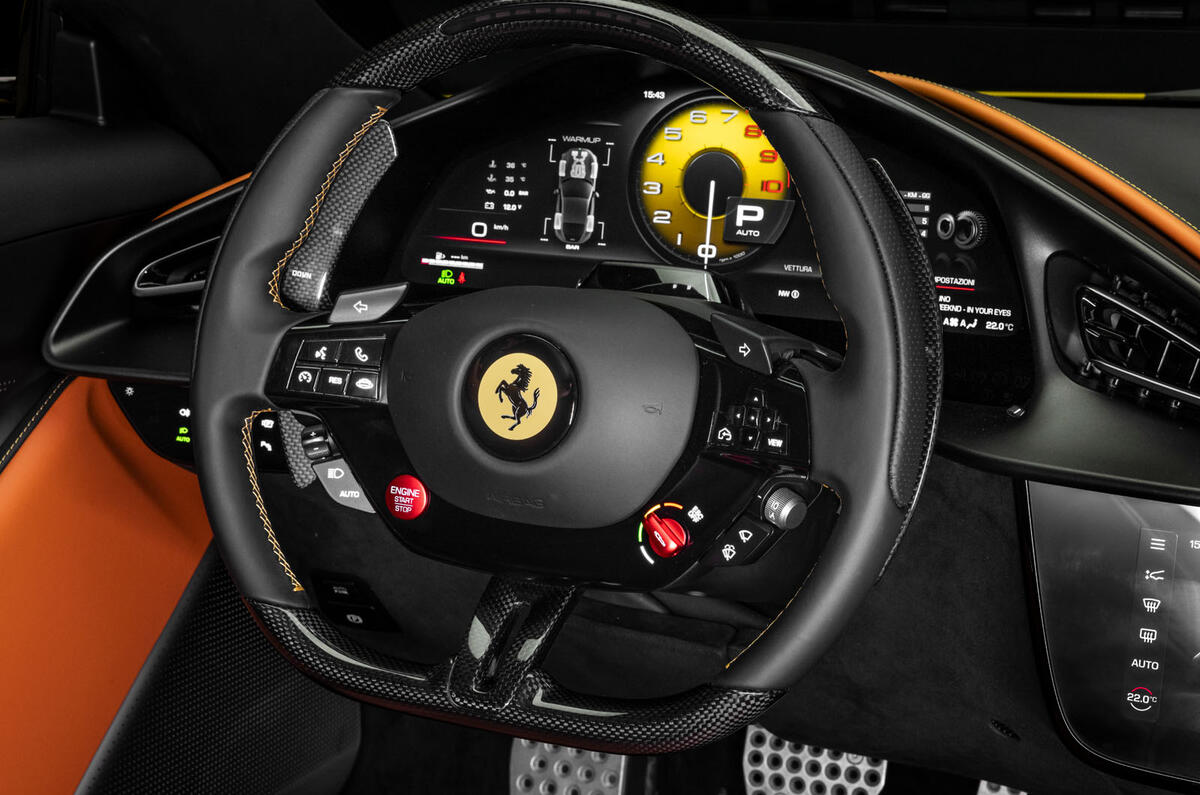 Ferrari Amalfi steering wheel detail