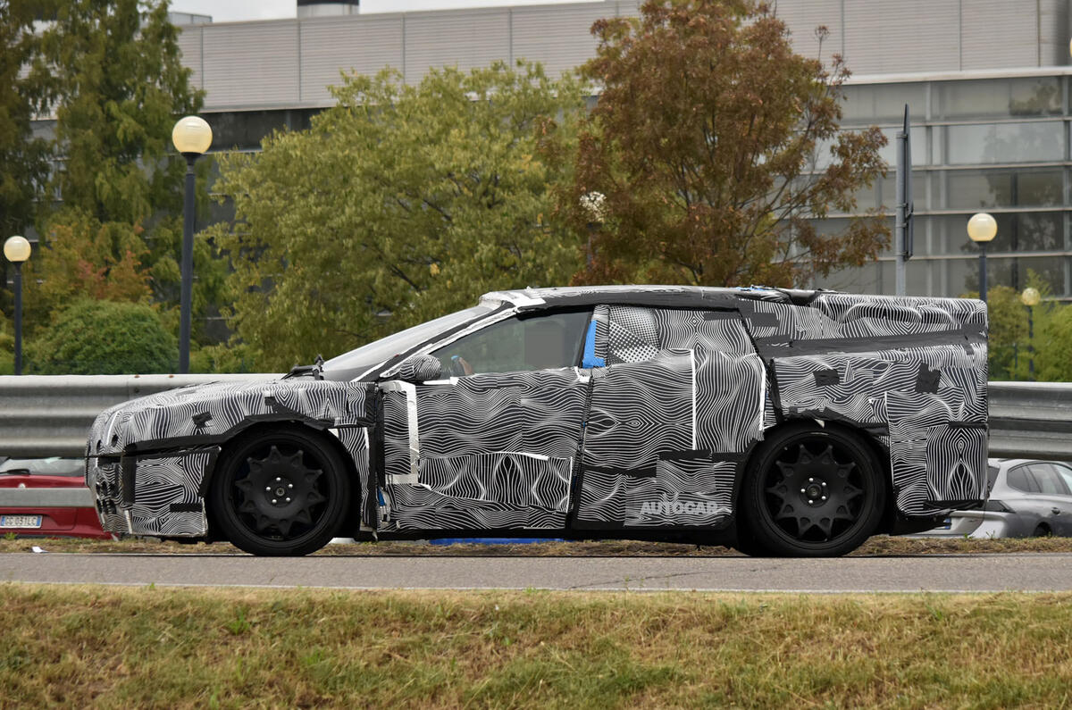 Ferrari EV camo side Ferrari EV camo side