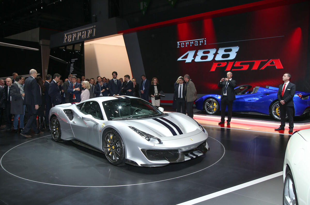 The Ferrari 488 Pista at the Geneva motor show