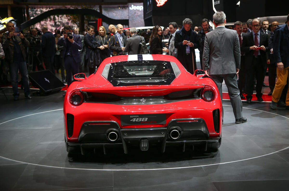 The Ferrari 488 Pista at the Geneva motor show