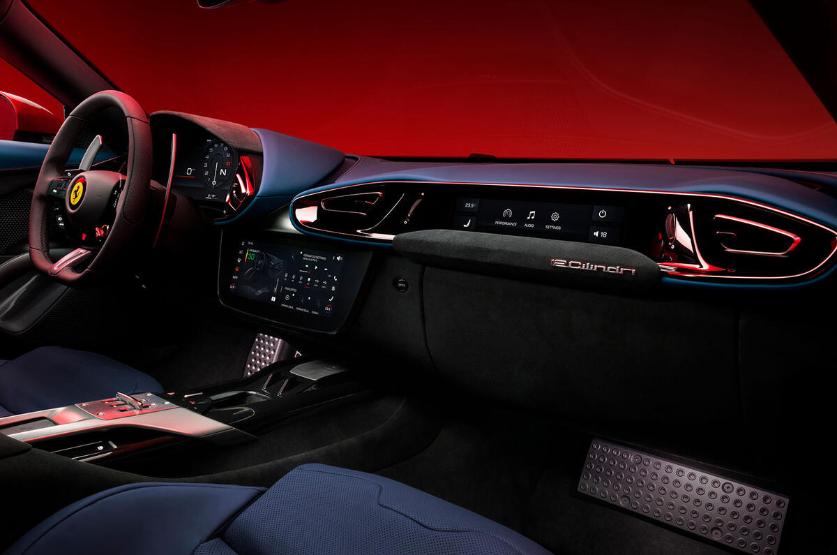 Ferrari 12Cilindri red studio interior passenger Ferrari 12Cilindri red studio interior passenger