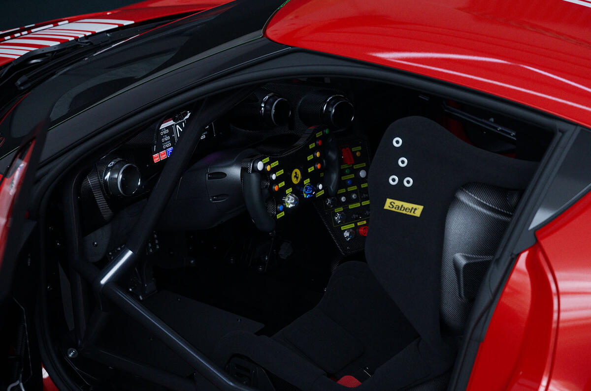 Ferrari 296 Challenge interior Ferrari 296 Challenge interior