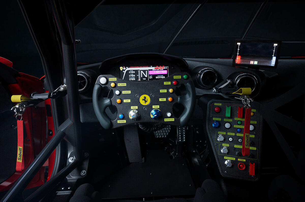 Ferrari 296 Challenge interior dashboard Ferrari 296 Challenge interior dashboard