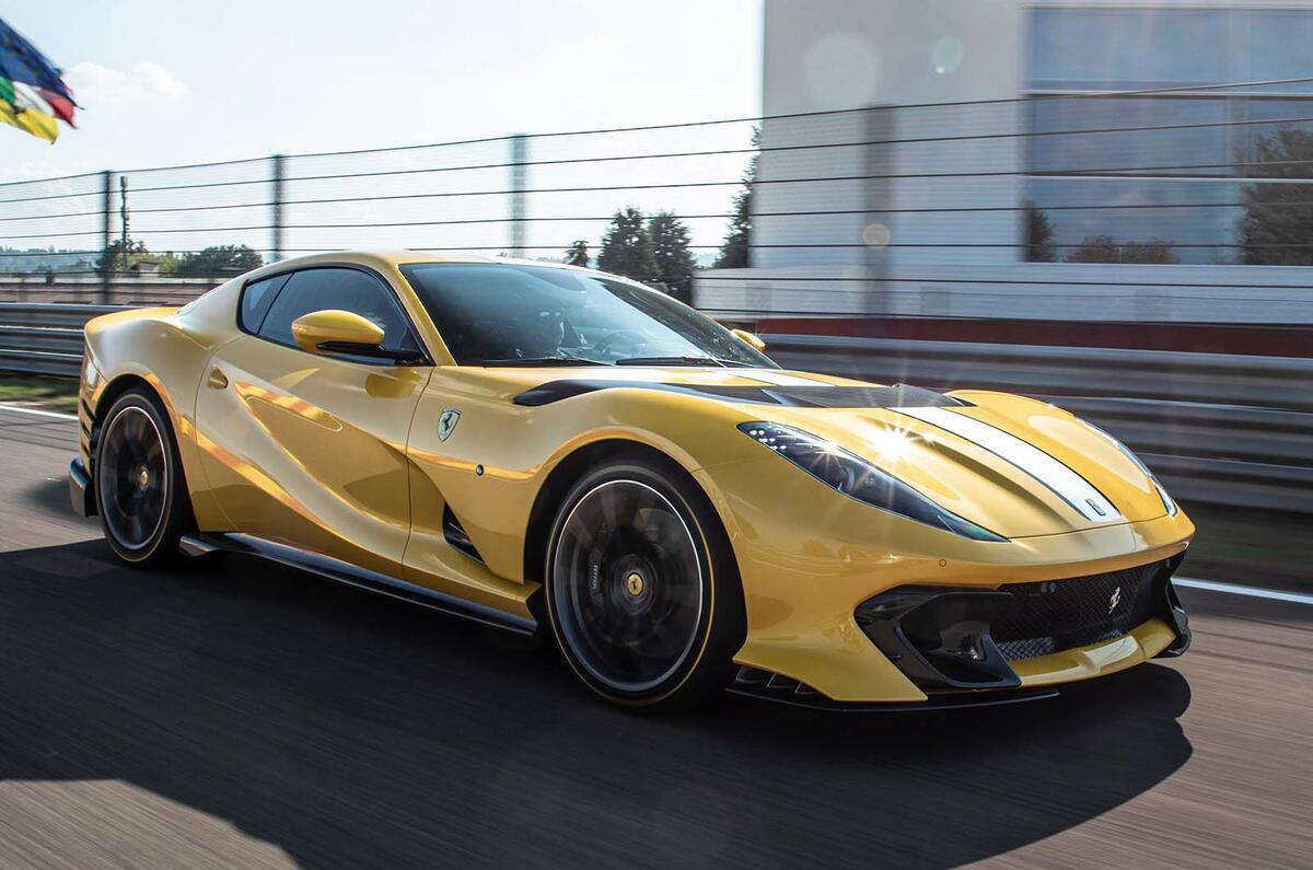 Ferrari 812 Competitzione front three quarter tracking Ferrari 812 Competitzione front three quarter tracking