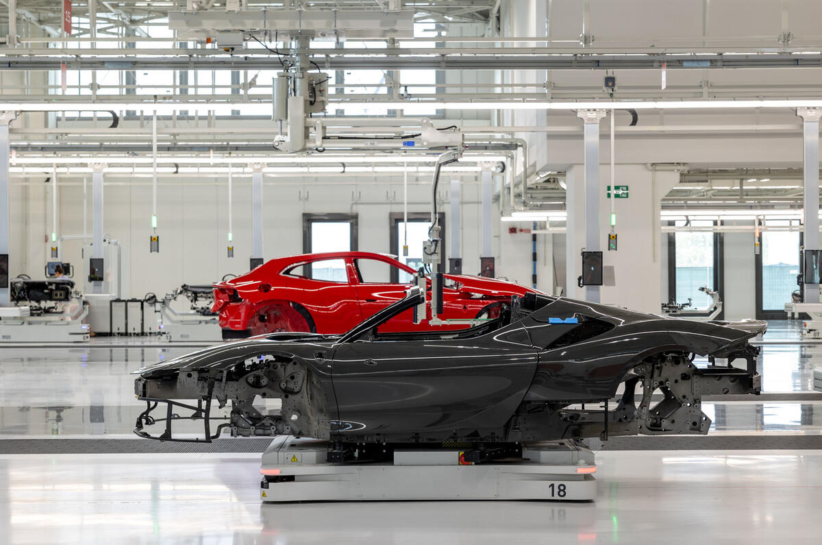 Ferrari E Building factory   296 and Purosangue shells Ferrari E Building factory   296 and Purosangue shells