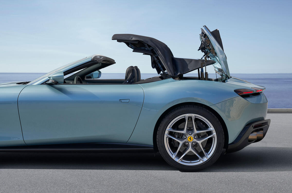 Ferrari Roma Spider detail roof Ferrari Roma Spider detail roof