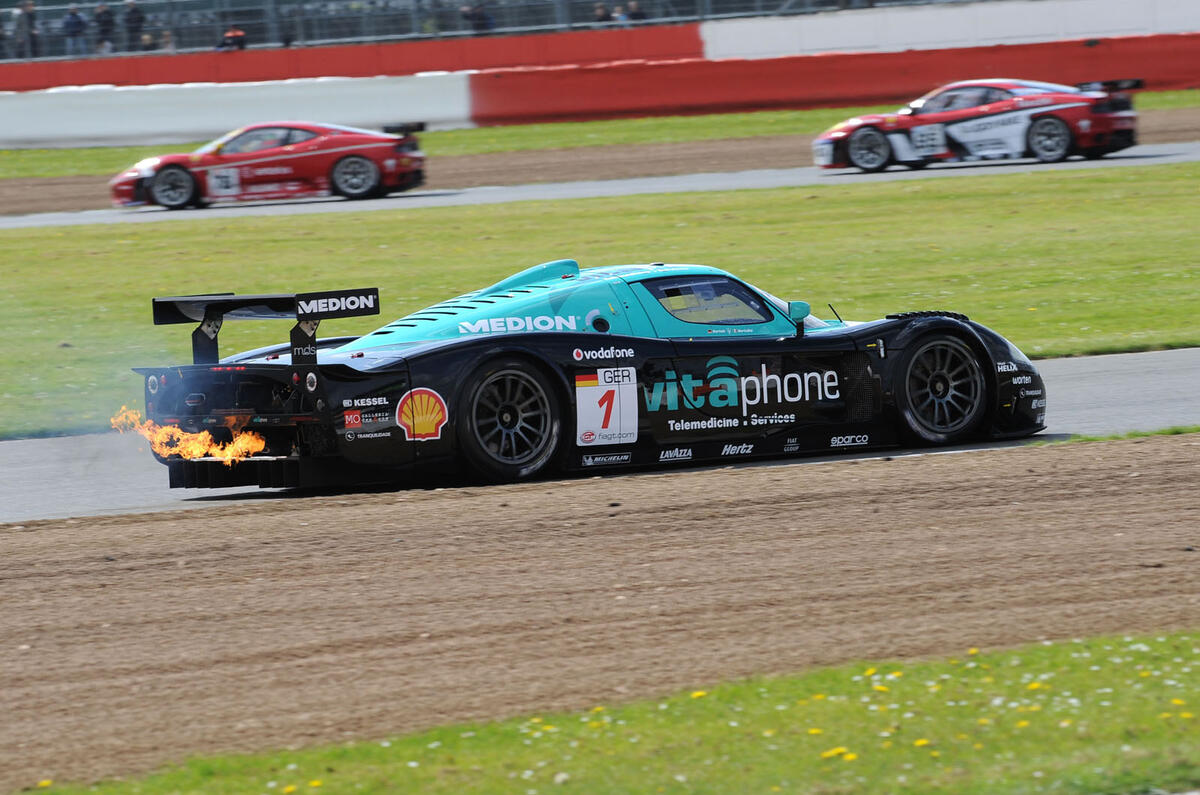 Masserati FIA GT flames