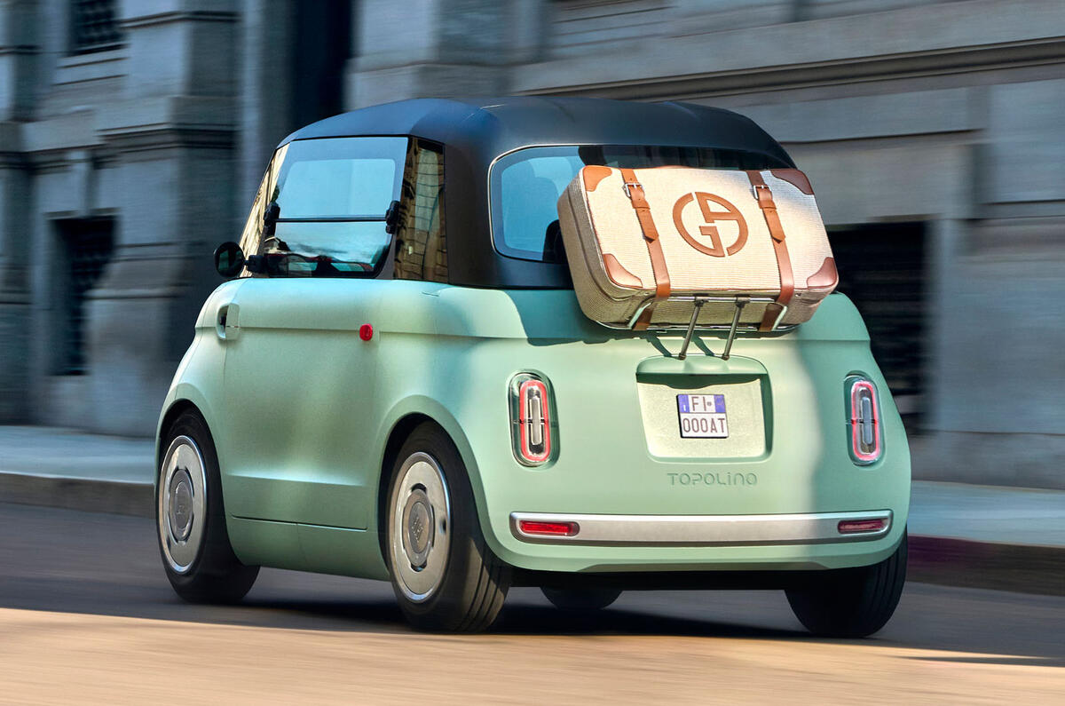 Fiat Topolino 2024 rear quarter tracking Fiat Topolino 2024 rear quarter tracking