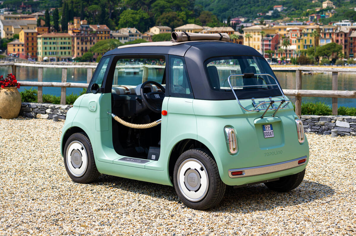 Fiat Topolino Dolce Vita 2024 rear quarter static Fiat Topolino Dolce Vita 2024 rear quarter static