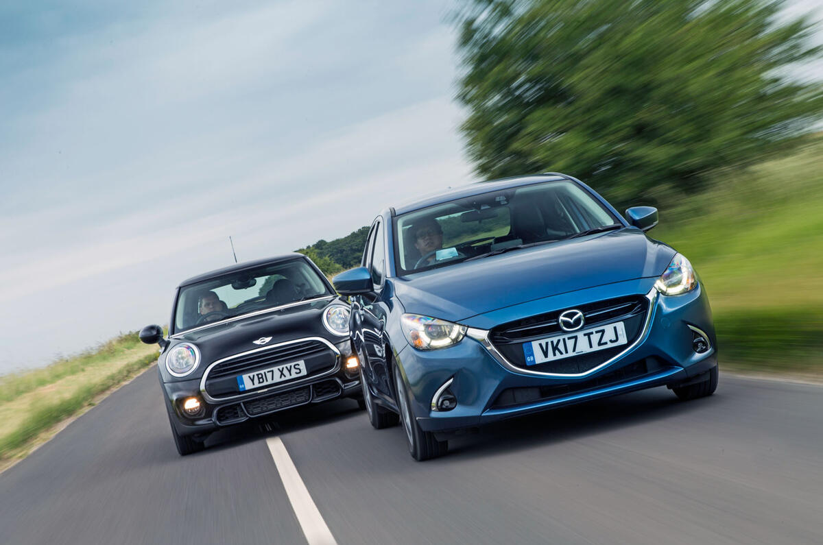 Ford Fiesta, Citröen C3, Kia Rio, Suzuki Swift, Renault Clio, Nissan Micra, Seat Ibiza, Mini One and Mazda 2