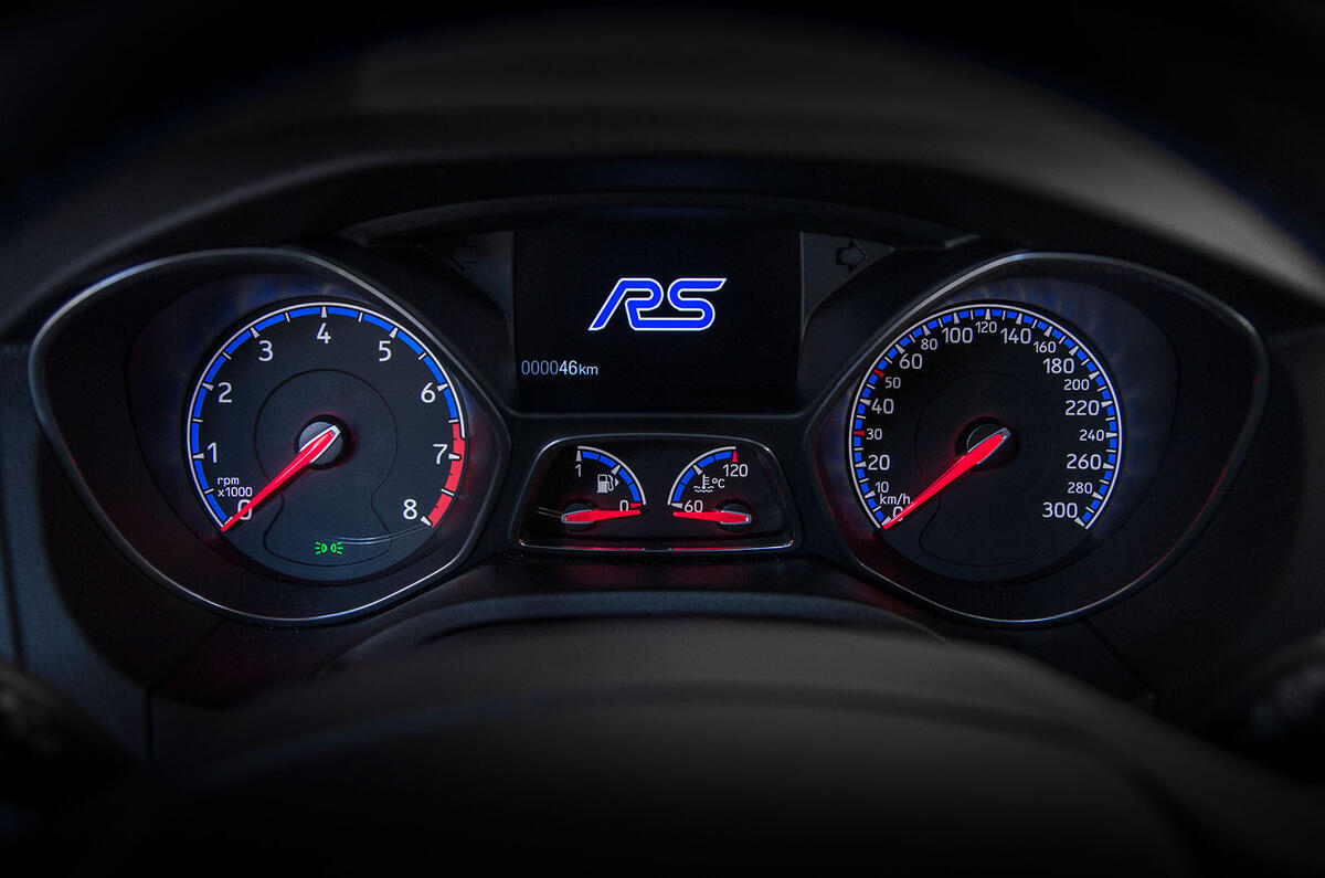 Ford Focus RS instrument cluster