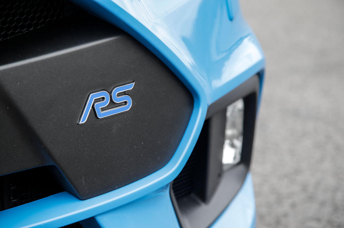 Ford Focus RS Mk3 badge detail Ford Focus RS Mk3 badge detail