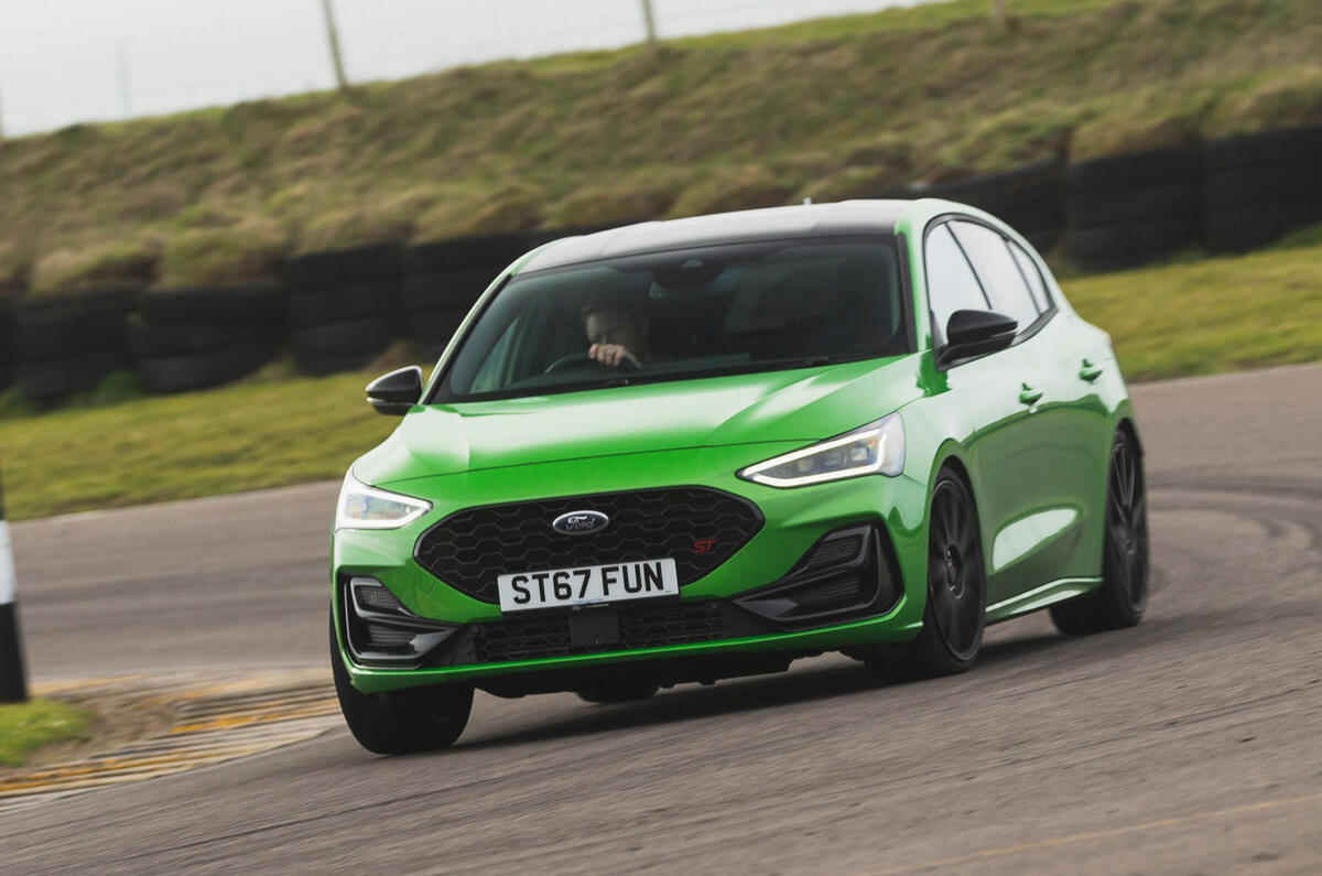 Ford Focus ST Track Pack front hard cornering