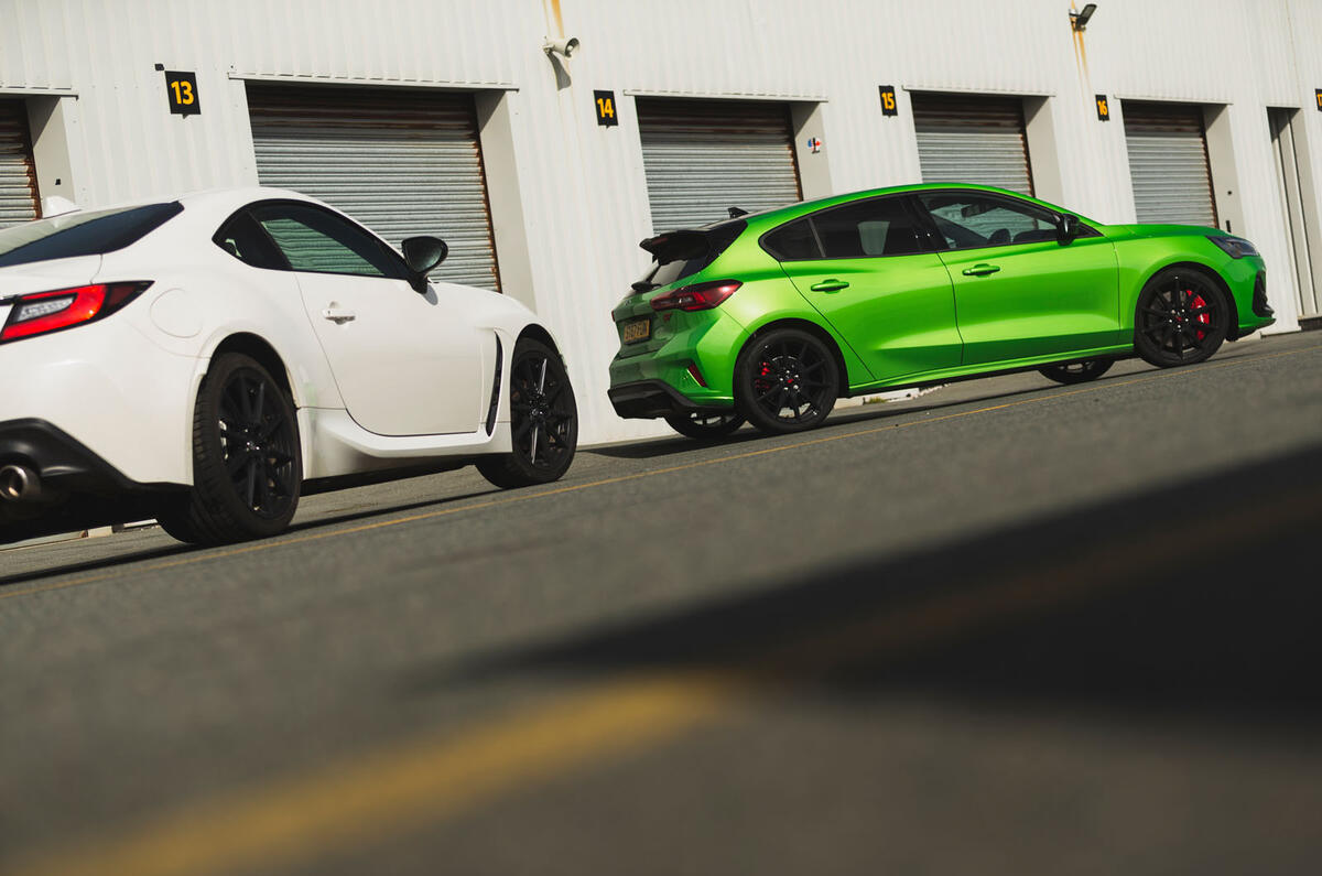 Ford Focus ST Track Pack vs Toyota GR86 side