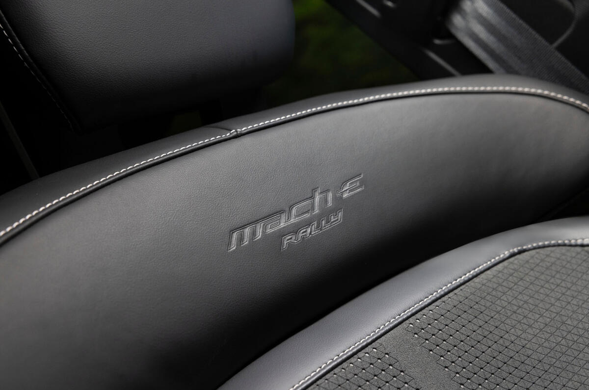 Ford Mustang Mach E Rally 2023 embossed seat Ford Mustang Mach E Rally 2023 embossed seat