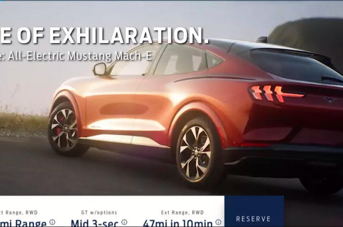 Ford Mustang Mach-E rear side leaked image