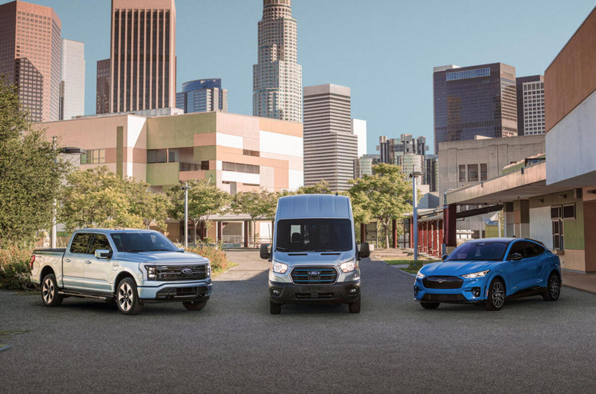 ford us electric car lineup 2022 front