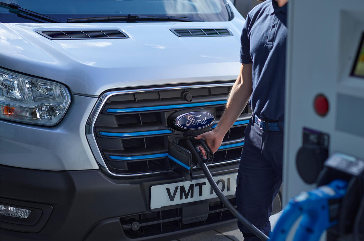 Ford E Transit Front Charging Ford E Transit Front Charging