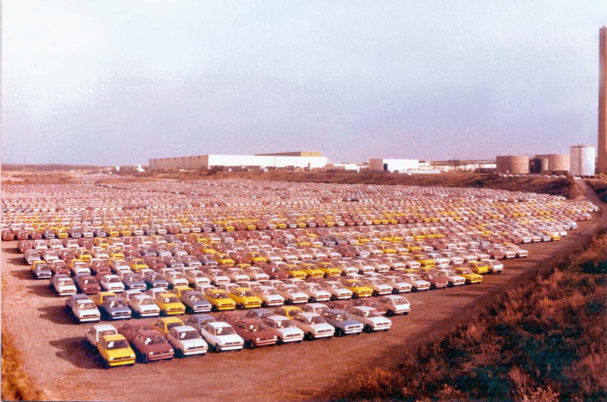 Ford Fiesta cars at factory Ford Fiesta cars at factory