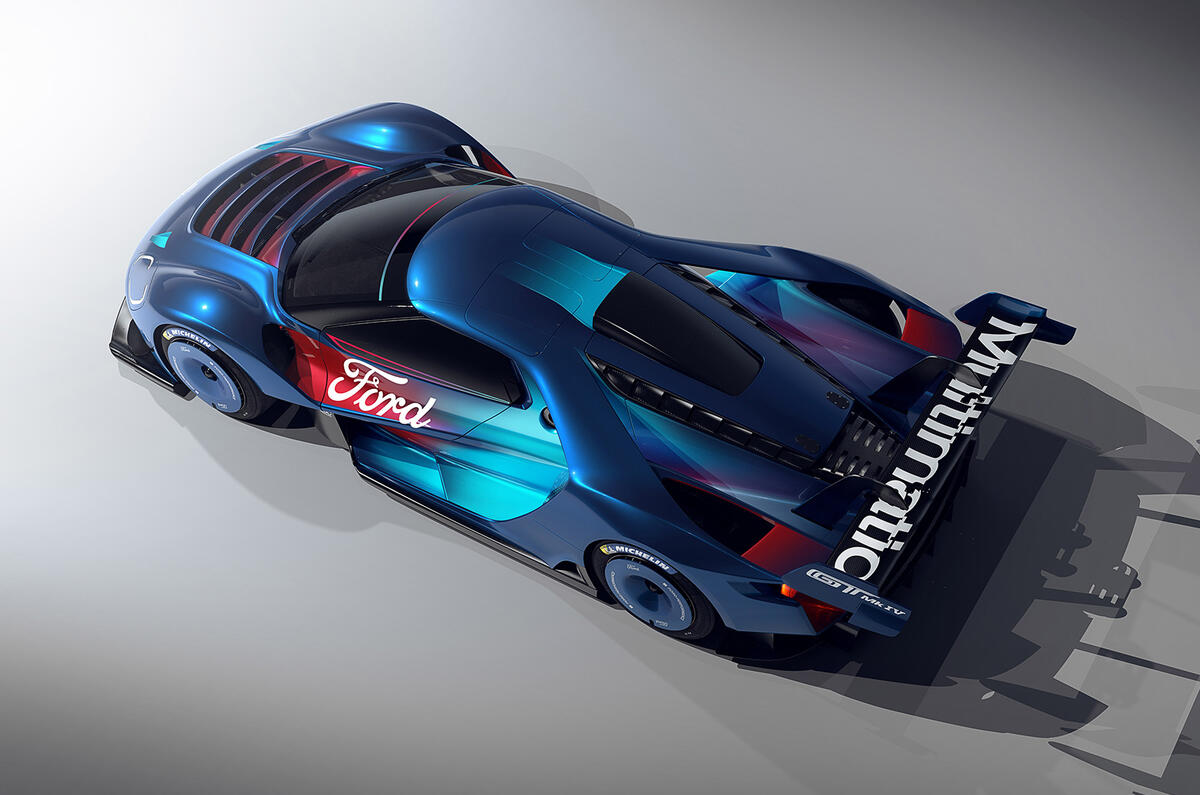 Ford GT IV rear top down view Ford GT IV rear top down view