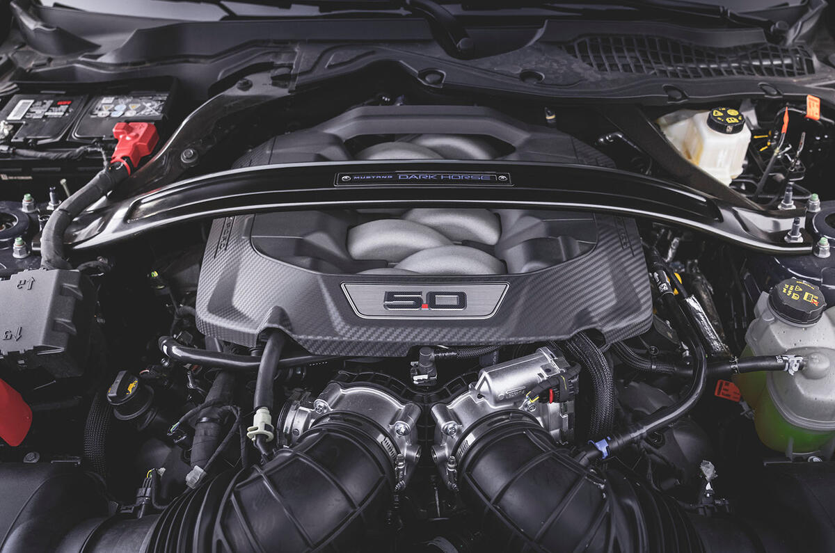 Ford Mustang Dark Horse engine bay Ford Mustang Dark Horse engine bay