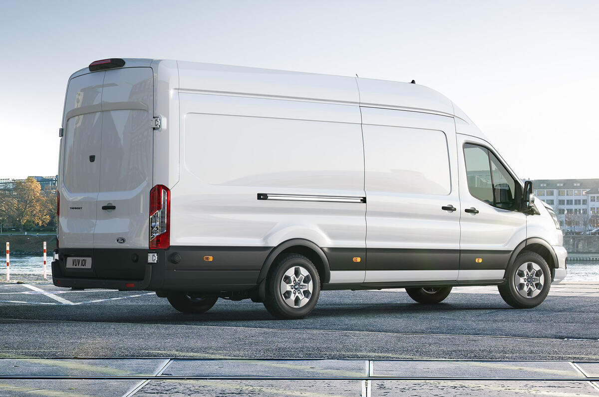 Ford Transit rear three quarter Ford Transit rear three quarter