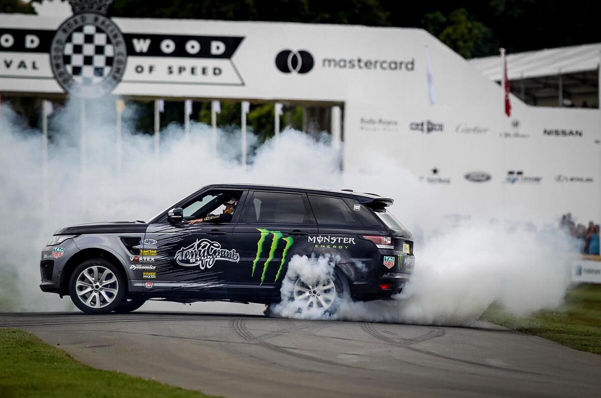 Range Rover burnout 2wd Range Rover burnout