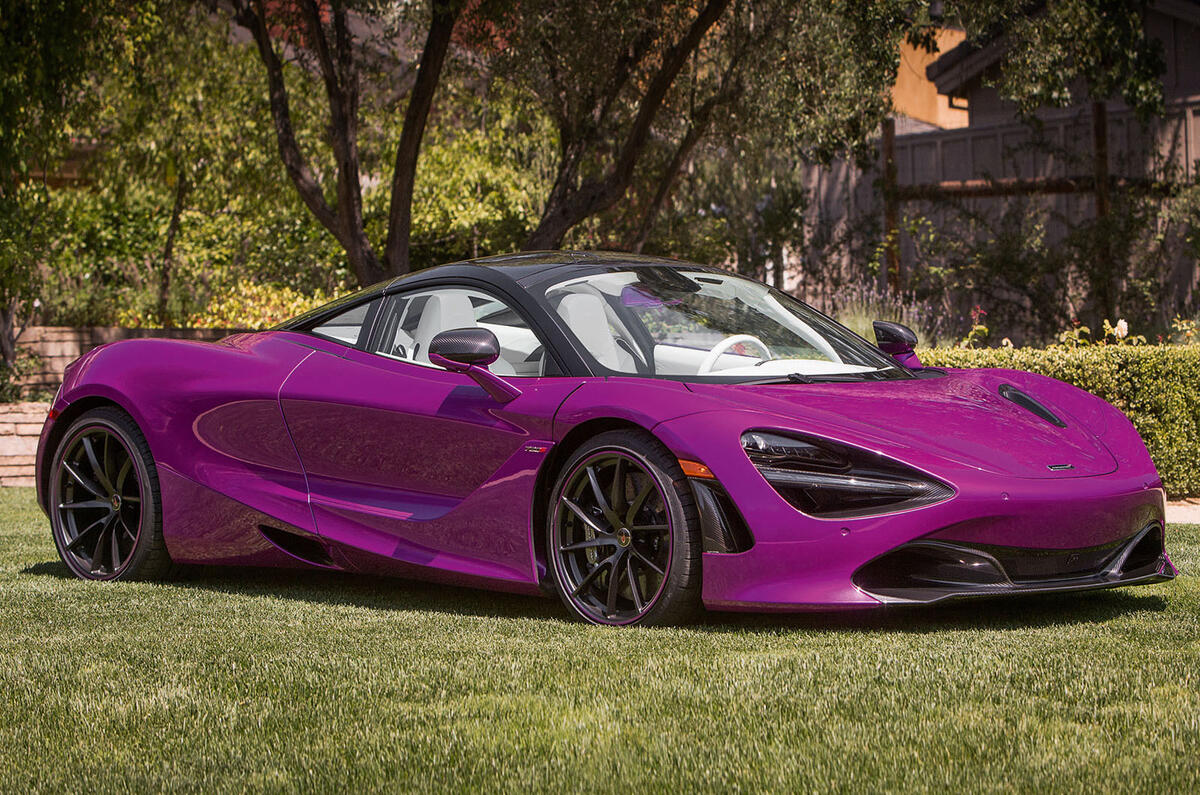 A McLaren 720S in Fux’s bespoke fuchsia starred at Pebble Beach 
