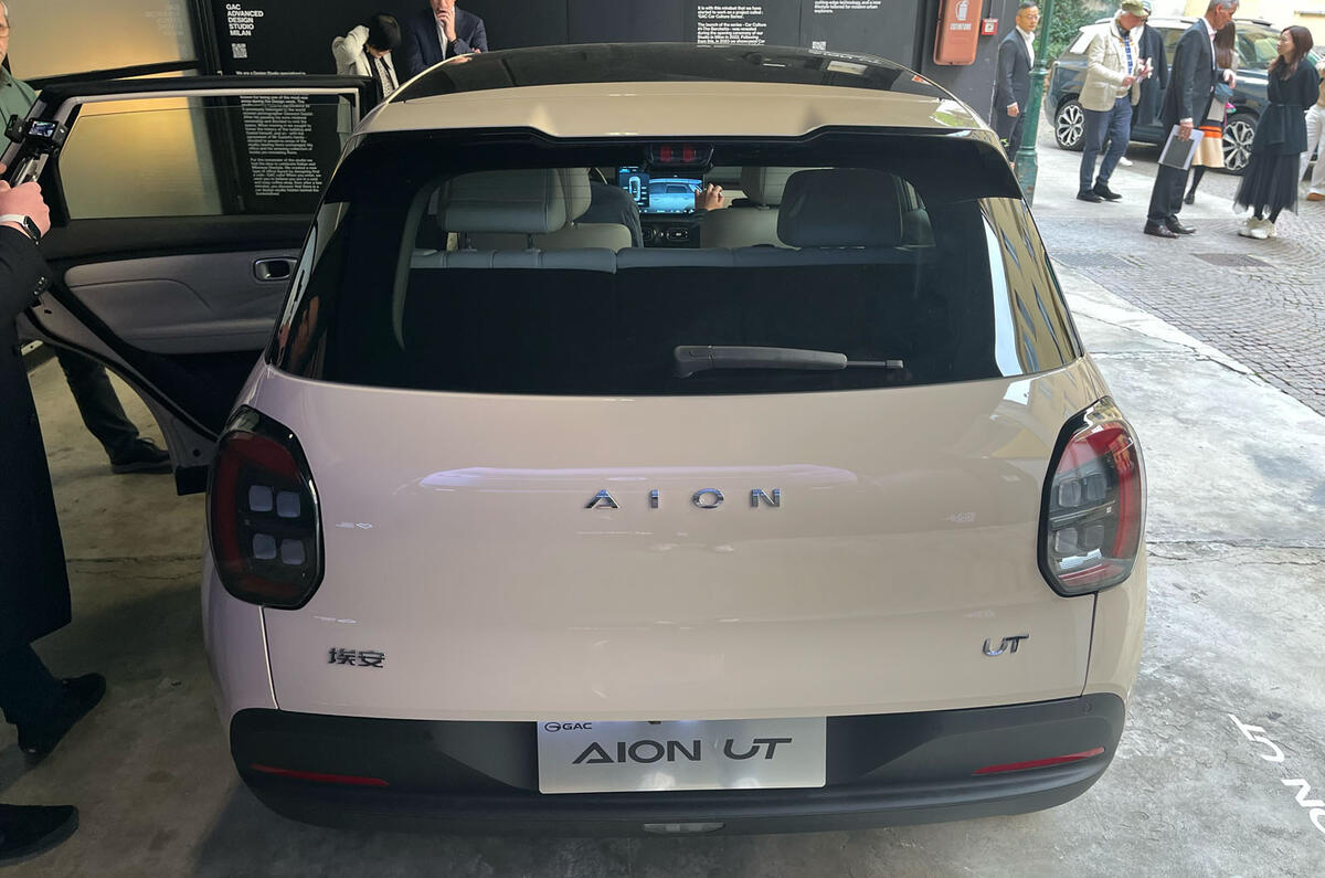 GAC Aion UT Milan Design Week rear GAC Aion UT Milan Design Week rear