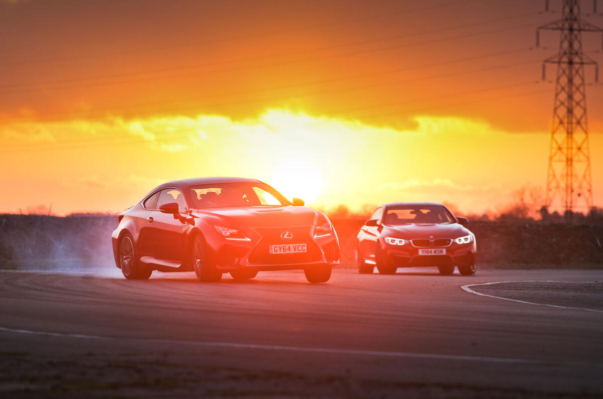 Lexus RC F and BMW M4