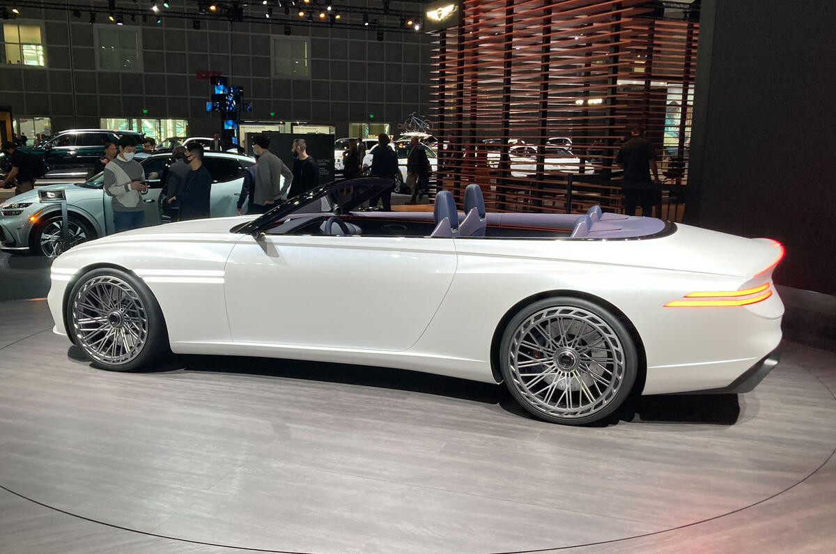 Genesis X convertible concept on display in los angeles 3 Genesis X convertible concept on display in los angeles 3