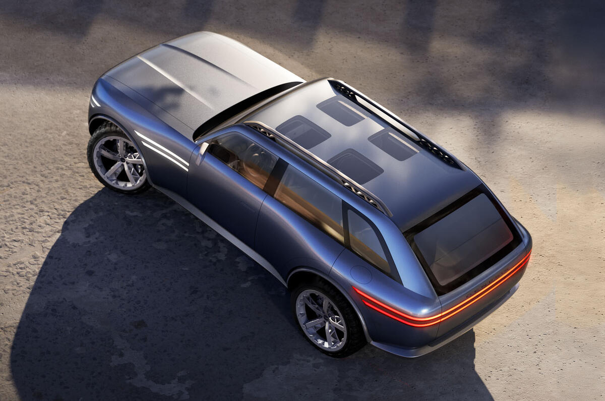 Genesis X Gran Equator concept rear quarter high Genesis X Gran Equator concept rear quarter high