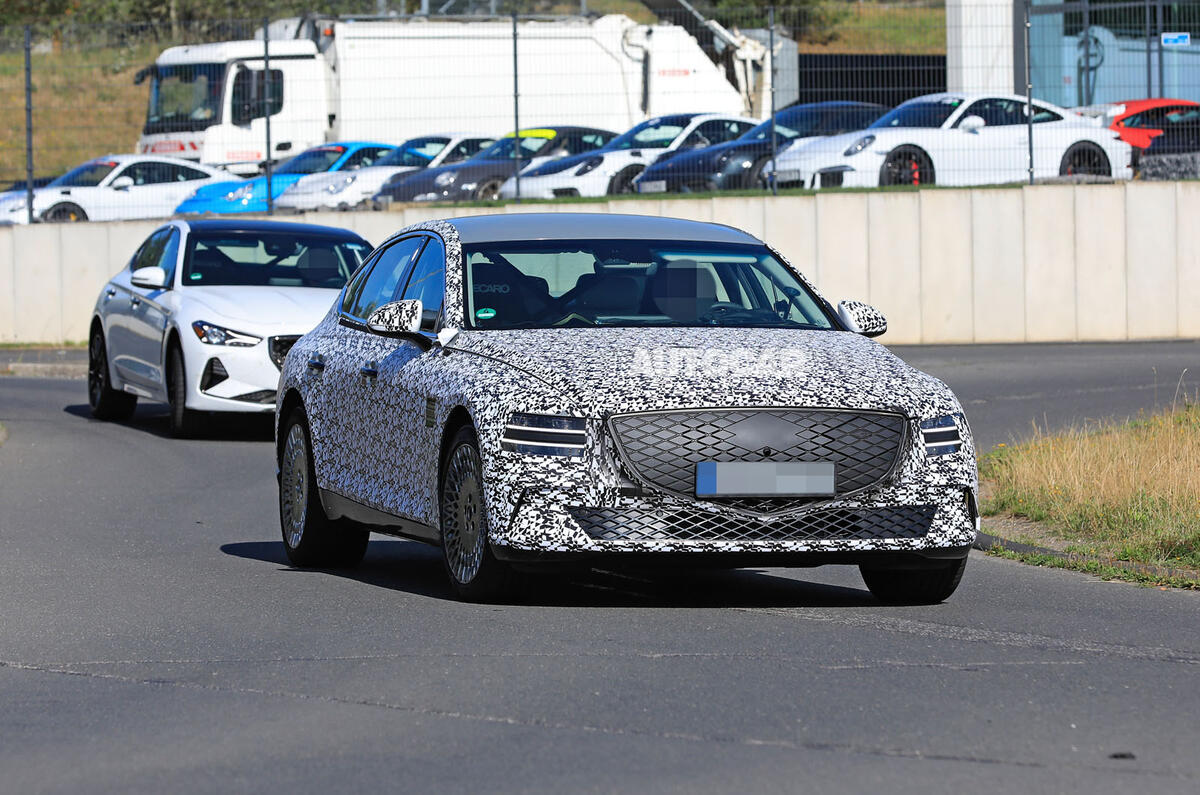 Genesis G80 spy images - nose
