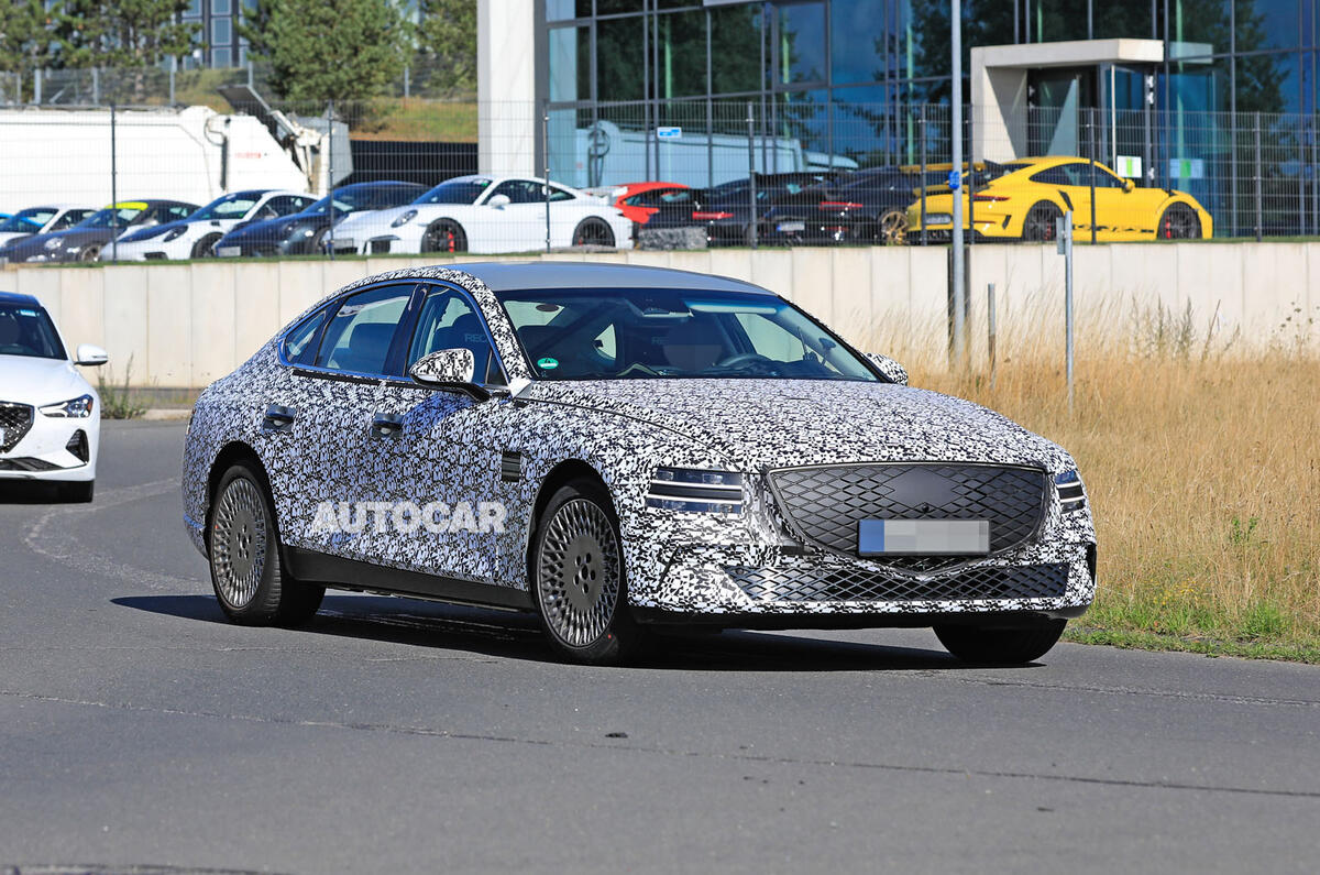 Genesis G80 spy images - front