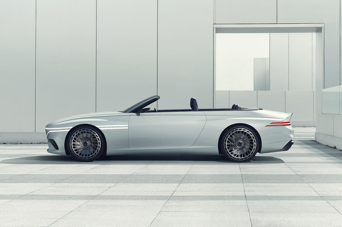 Genesis X Convertible roof down side Genesis X Convertible roof down side