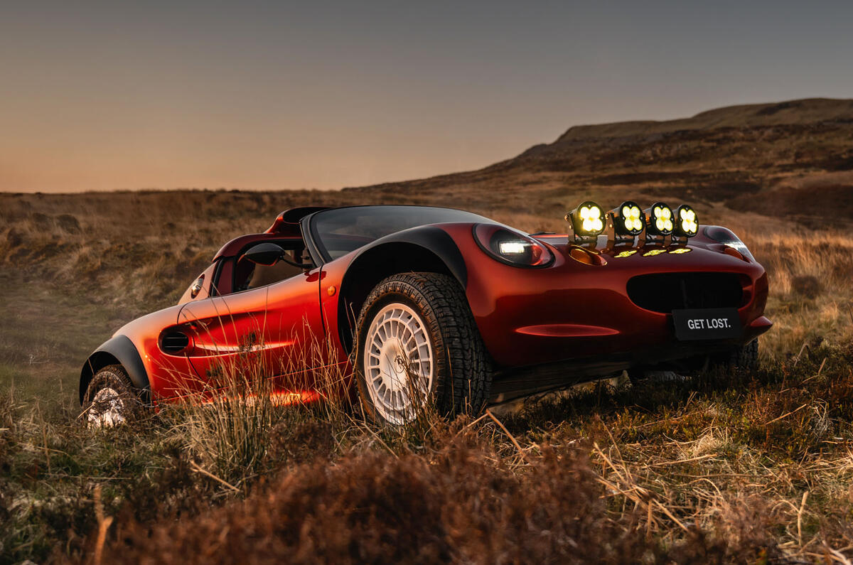 Get Lost Project Safari Lotus Elise S1 front quarter off roading Get Lost Project Safari Lotus Elise S1 front quarter off roading