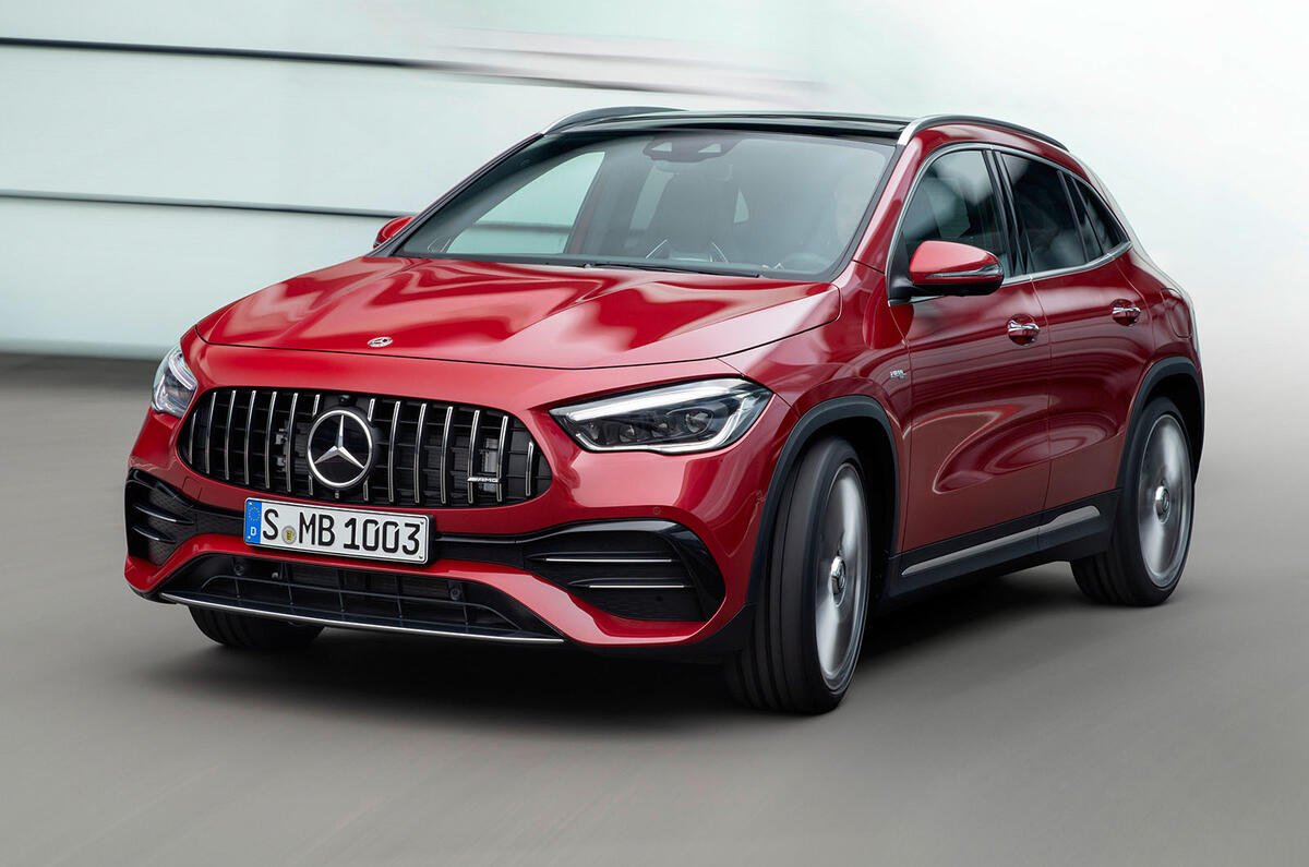 2020 Mercedes GLA reveal - cornering front