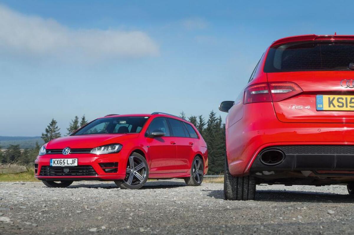 Volkswagen Golf R estate versus Audi RS4 Avant