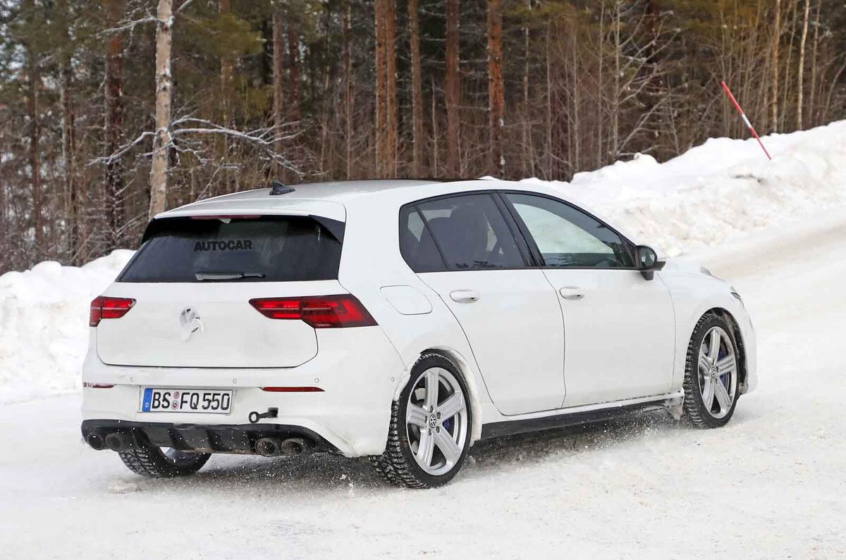 2020 Volkswagen Golf R prototype - rear 2020 Volkswagen Golf R prototype - rear