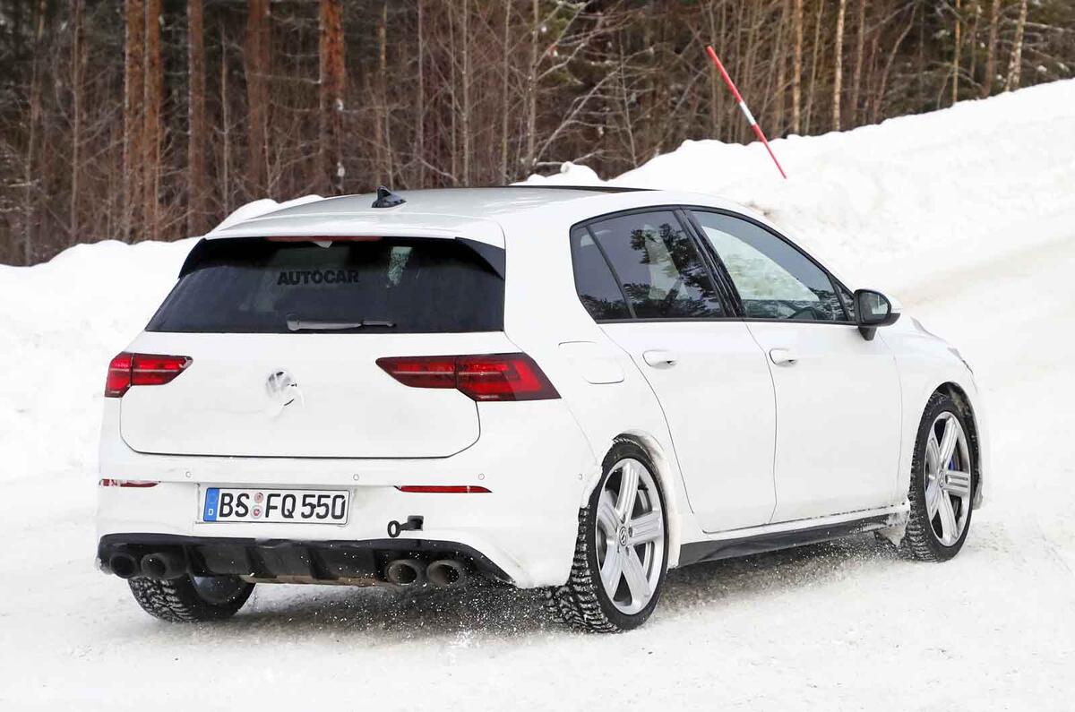 2020 Volkswagen Golf R prototype - rear 2020 Volkswagen Golf R prototype - rear