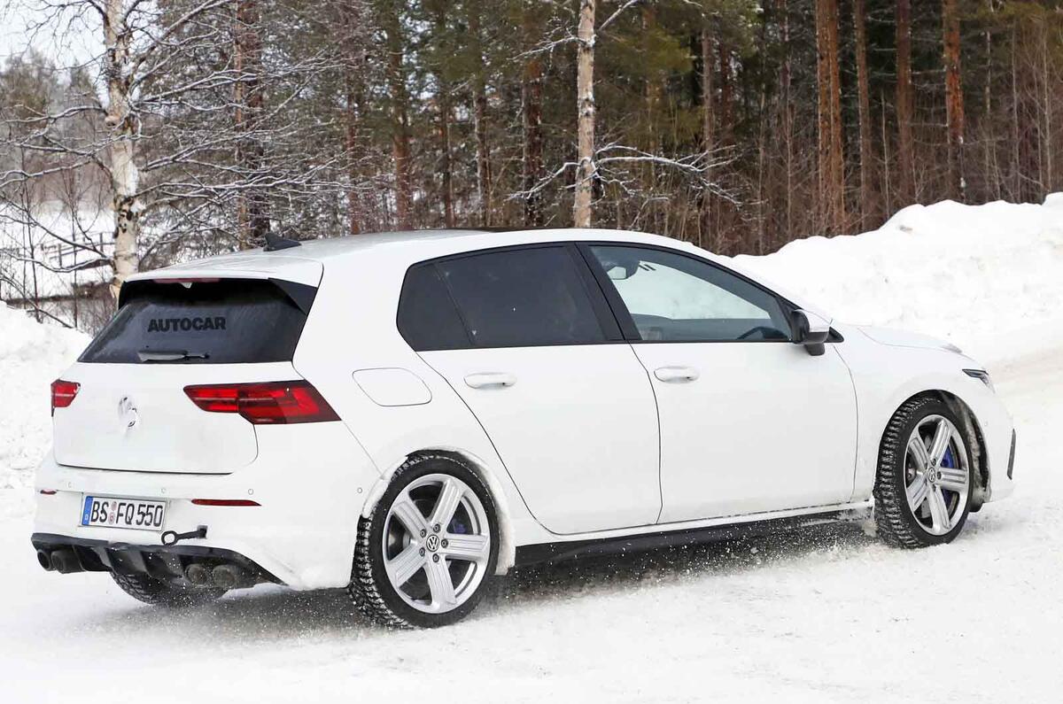 2020 Volkswagen Golf R prototype - rear 2020 Volkswagen Golf R prototype - rear