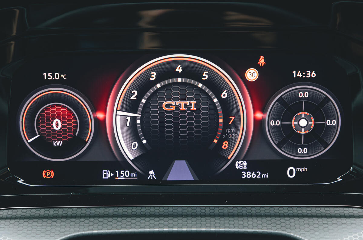 Britain's Best Car Awards 2020 - Volkswagen Golf GTI instruments Britain's Best Car Awards 2020 - Volkswagen Golf GTI instruments