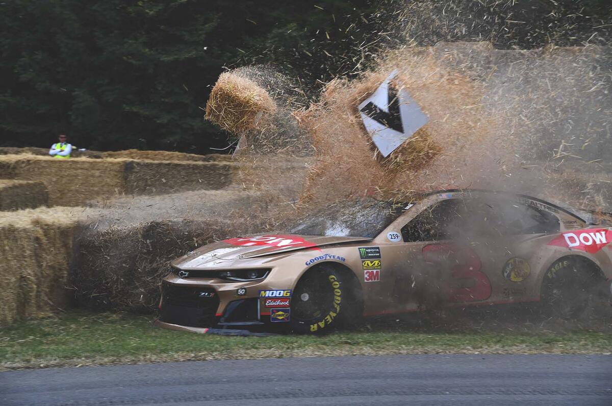 NASCAR crash at Goodwood Festival of Speed