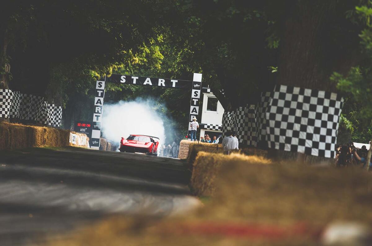 Goodwood hillclimb start line