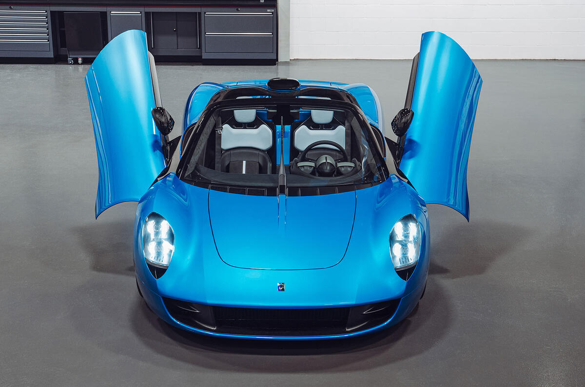 Gordon Murray Automotive T33 Spider front doors open