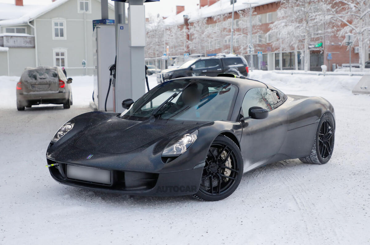 Gordon Murray GMA T33 winter testing front 3 4