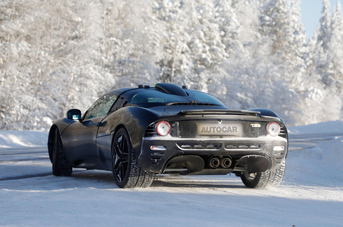 Gordon Murray GMA T33 winter testing rear 3 4