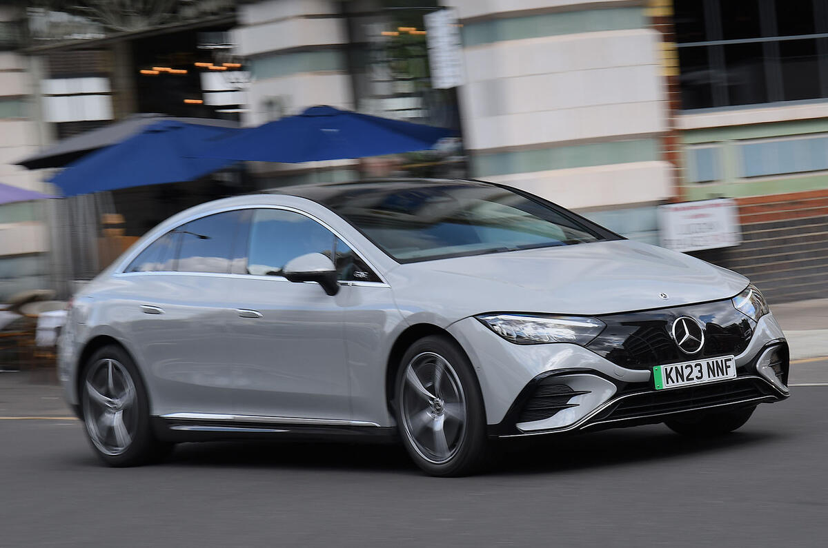 Mercedes EQE front three quarter