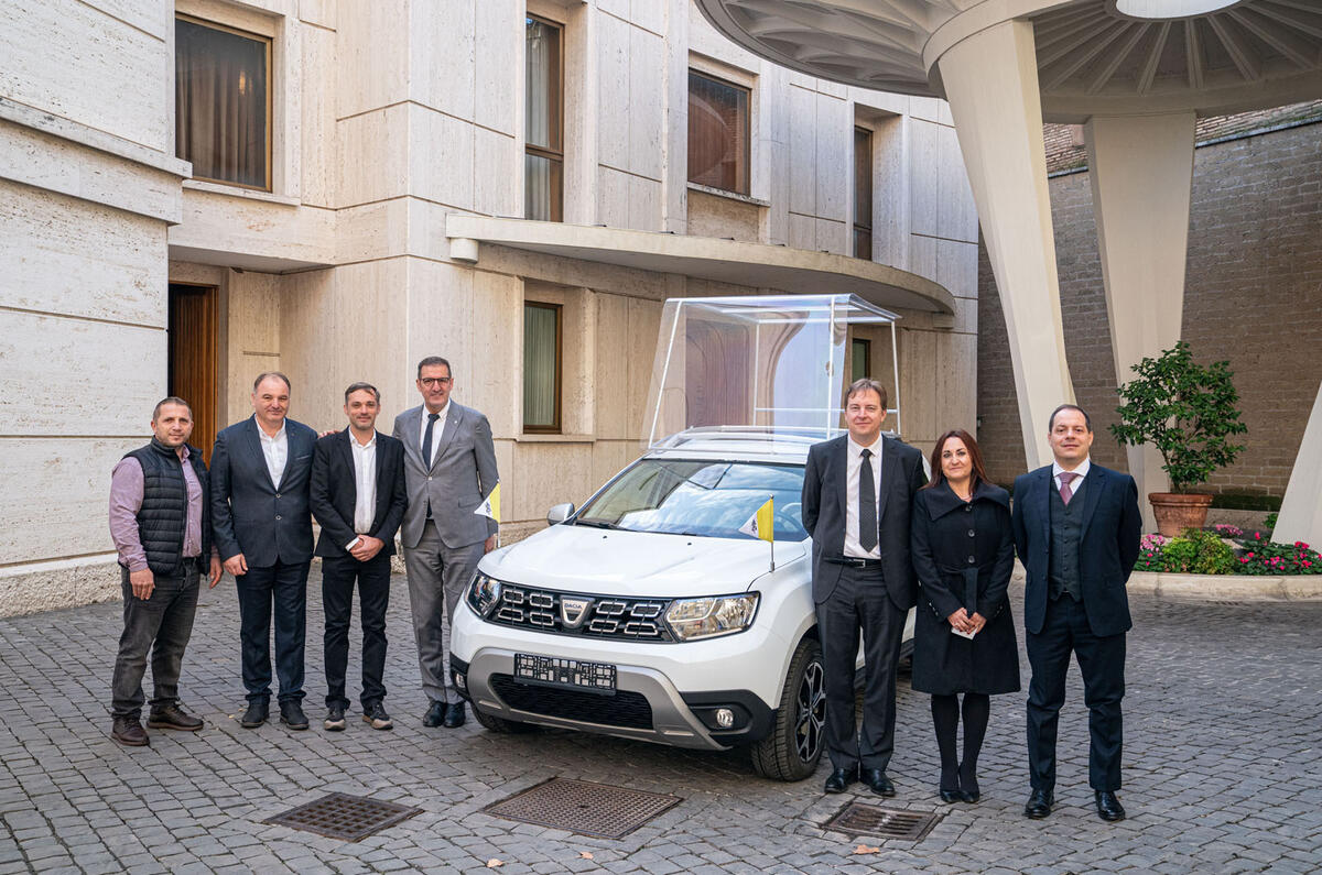 Pope Francis receives new Dacia Duster at The Vatican
