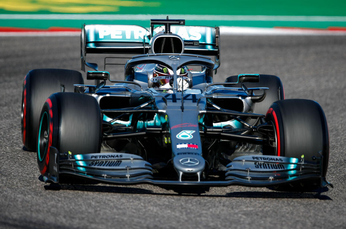 Lewis Hamilton wins sixth driver's world championship - credit: motorsportimages Lewis Hamilton wins sixth driver's world championship - car front